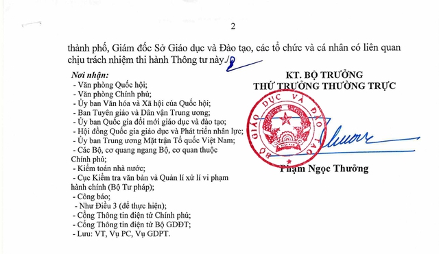 Thông tư số 17/2025/TT-BGDĐT sửa đổi, bổ sung một số nội dung trong Chương trình giáo dục phổ thông- Ảnh 2.