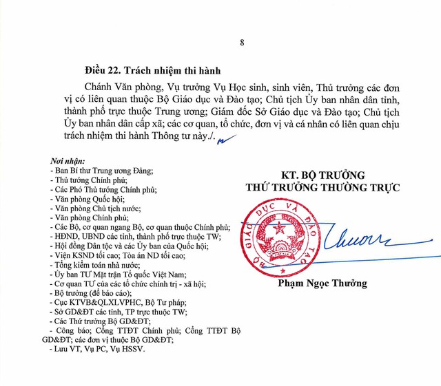 TOÀN VĂN: Thông tư 19/2025/TT-BGDĐT quy định về khen thưởng và kỷ luật học sinh- Ảnh 8.