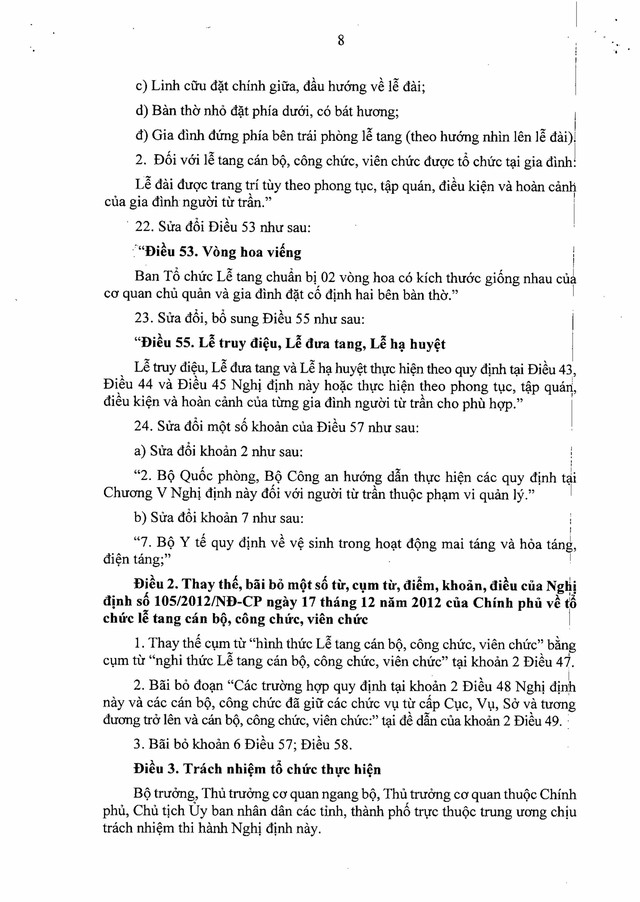 Nghị định số 237/2025/NĐ-CP sửa đổi, bổ sung quy định tổ chức lễ tang cán bộ, công chức, viên chức- Ảnh 8. Nghị định số 237/2025/NĐ-CP sửa đổi, bổ sung quy định tổ chức lễ tang cán bộ, công chức, viên chức- Ảnh 8.