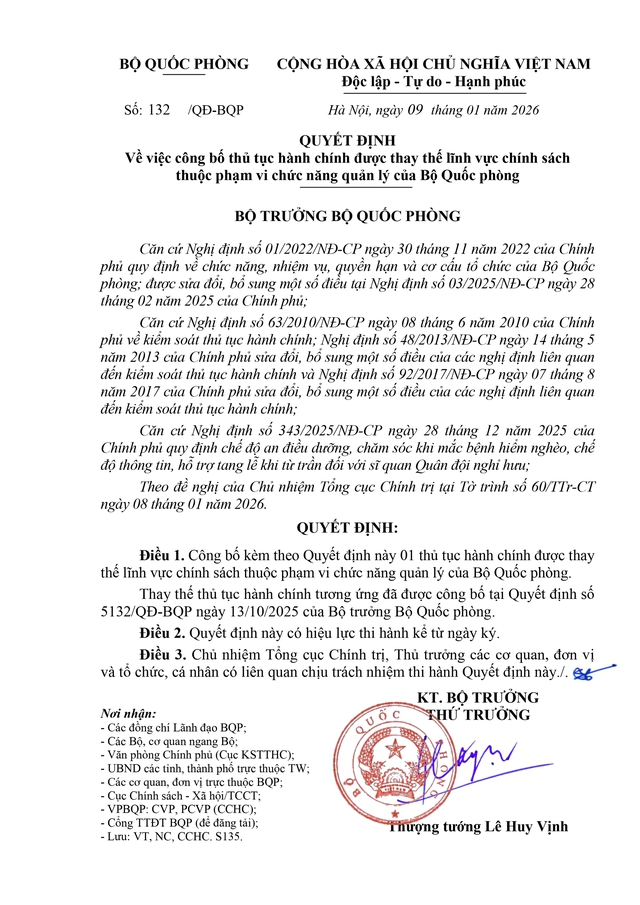 Hướng dẫn thực hiện thủ tục công nhận sĩ quan Quân đội nghỉ hưu mắc bệnh hiểm nghèo- Ảnh 1.