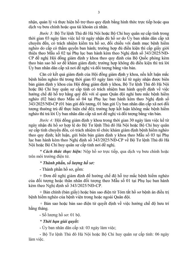 Hướng dẫn thực hiện thủ tục công nhận sĩ quan Quân đội nghỉ hưu mắc bệnh hiểm nghèo- Ảnh 3.