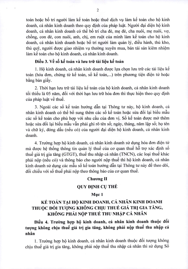 TOÀN VĂN: Thông tư 152/2025/TT-BTС hướng dẫn kế toán cho các hộ kinh doanh, cá nhân kinh doanh- Ảnh 3.