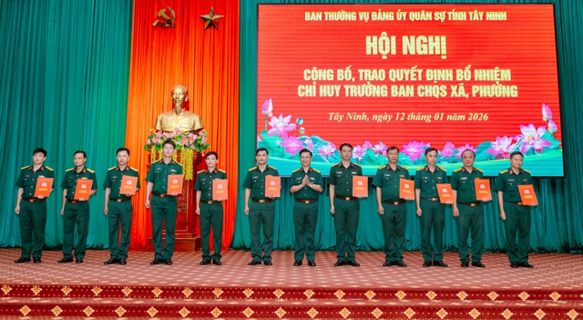 Bổ nhiệm 96 cán bộ giữ chức Chỉ huy trưởng Ban Chỉ huy quân sự xã, phường- Ảnh 1.