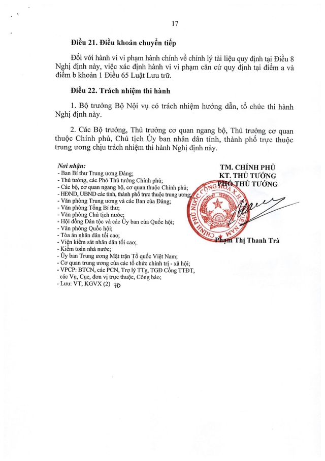 TOÀN VĂN: Nghị định 31/2026/NĐ-CP quy định xử phạt vi phạm hành chính trong lĩnh vực lưu trữ- Ảnh 17. TOÀN VĂN: Nghị định 31/2026/NĐ-CP quy định xử phạt vi phạm hành chính trong lĩnh vực lưu trữ- Ảnh 17.