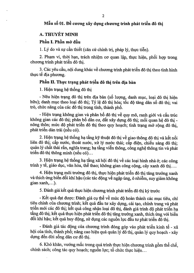 Các MẪU ĐỀ CƯƠNG liên quan đến thực hiện phát triển đô thị, đô thị xanh- Ảnh 2. Các MẪU ĐỀ CƯƠNG liên quan đến thực hiện phát triển đô thị, đô thị xanh- Ảnh 2.