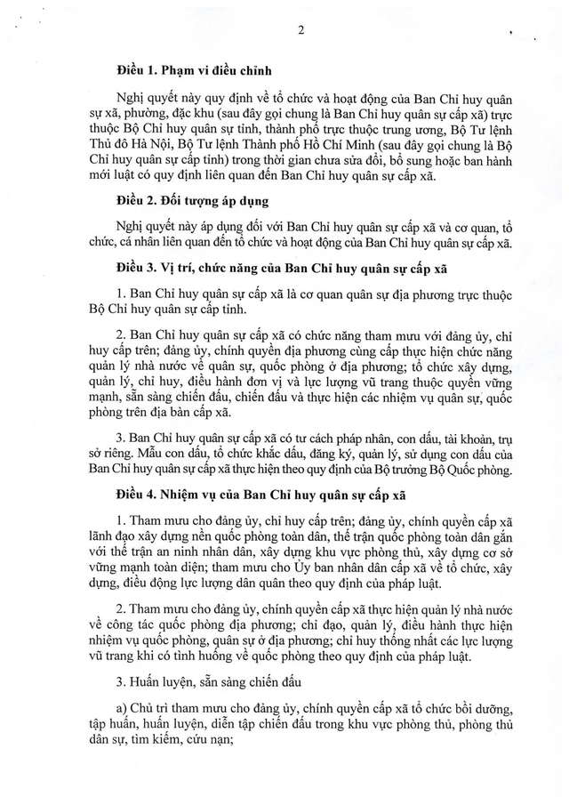 TOÀN VĂN: Nghị quyết số 66.12/2026/NQ-CP về tổ chức, hoạt động của Ban Chỉ huy quân sự xã, phường, đặc khu- Ảnh 2. TOÀN VĂN: Nghị quyết số 66.12/2026/NQ-CP về tổ chức, hoạt động của Ban Chỉ huy quân sự xã, phường, đặc khu- Ảnh 2.