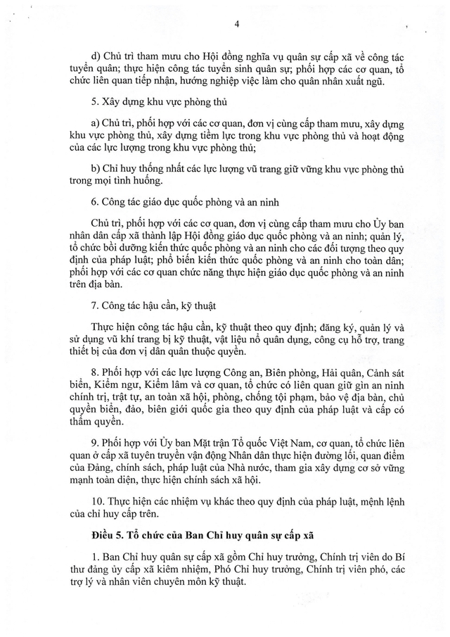 TOÀN VĂN: Nghị quyết số 66.12/2026/NQ-CP về tổ chức, hoạt động của Ban Chỉ huy quân sự xã, phường, đặc khu- Ảnh 4. TOÀN VĂN: Nghị quyết số 66.12/2026/NQ-CP về tổ chức, hoạt động của Ban Chỉ huy quân sự xã, phường, đặc khu- Ảnh 4.