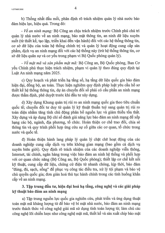 Chỉ thị 57-CT/TW của Ban Bí thư về tăng cường bảo đảm an ninh mạng, bảo mật thông tin, an ninh dữ liệu trong hệ thống chính trị- Ảnh 4.