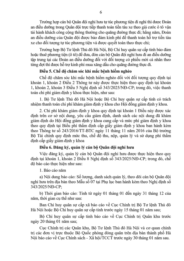 TOÀN VĂN: Dự thảo Thông tư về an điều dưỡng, chăm sóc khi bệnh hiểm nghèo, chế độ thông tin, hỗ trợ tang lễ khi từ trần với sĩ quan quân đội nghỉ hưu- Ảnh 7.