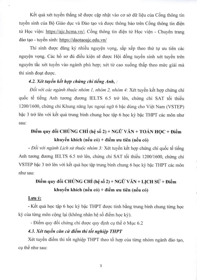 Dự kiến phương án tuyển sinh của Học viện Báo chí và Tuyên truyền (AJC) năm 2026- Ảnh 3. Dự kiến phương án tuyển sinh của Học viện Báo chí và Tuyên truyền (AJC) năm 2026- Ảnh 3.
