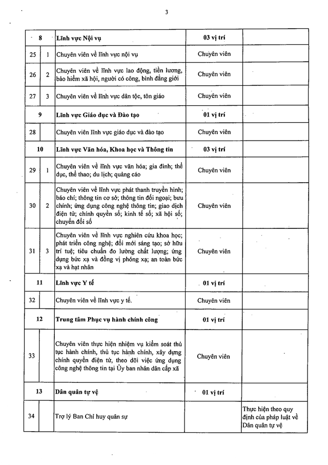 Chi tiết danh mục vị trí việc làm công chức trong cơ quan, tổ chức hành chính cấp xã- Ảnh 3.