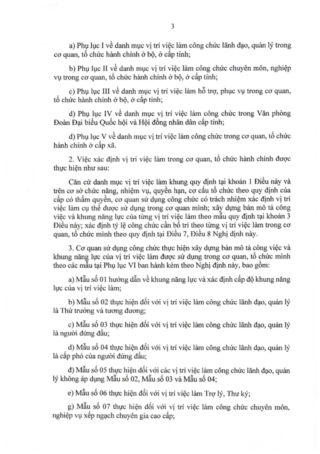 TOÀN VĂN: Nghị định 361/2025/NĐ-CР quy định về vị trí việc làm công chức- Ảnh 3.
