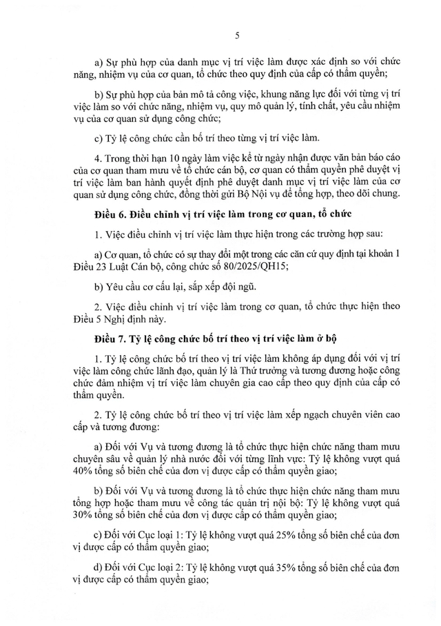 TOÀN VĂN: Nghị định 361/2025/NĐ-CР quy định về vị trí việc làm công chức- Ảnh 5.