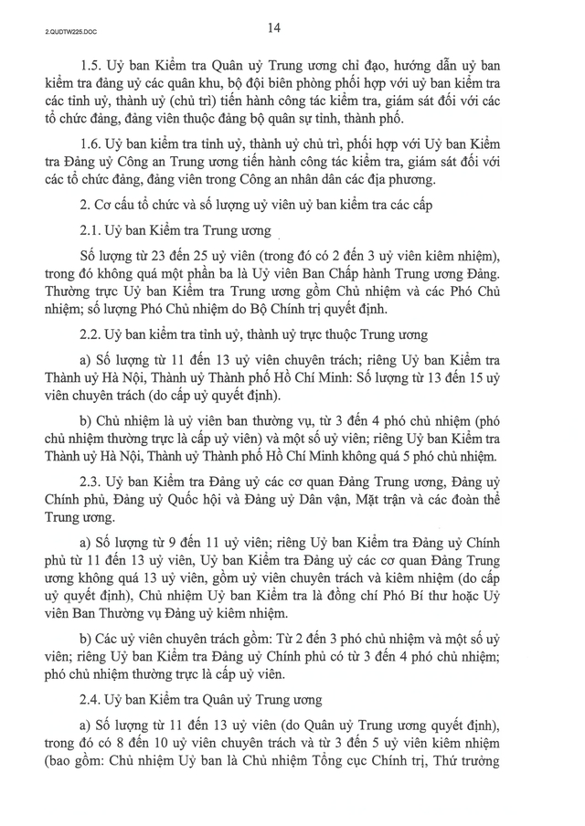 TOÀN VĂN: Quy định số 225/QĐ/TW về công tác kiểm tra, giám sát và kỷ luật của Đảng- Ảnh 14.