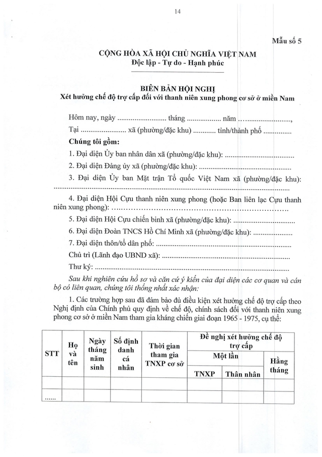 Nghị định 388/2026/NĐ-CP sửa quy định về chính sách với thanh niên xung phong cơ sở ở miền Nam tham gia kháng chiến giai đoạn 1965 -1975- Ảnh 22.