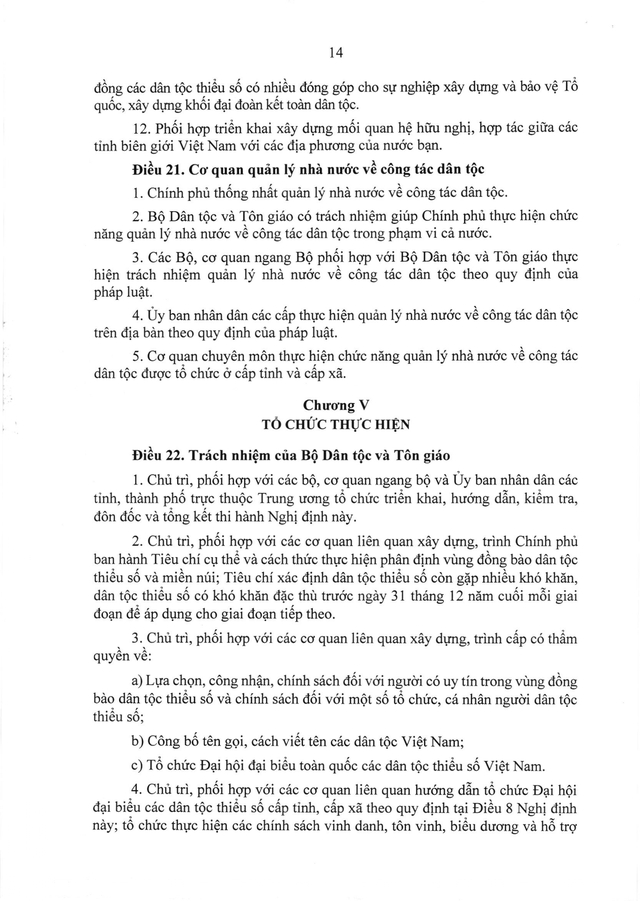 Toàn văn dự thảo Nghị định về Công tác dân tộc - Ảnh 14.