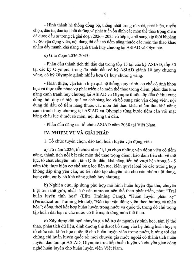 Chương trình phát triển các môn thể thao trọng điểm tham dự các kỳ ASIAD, Olympic- Ảnh 5.