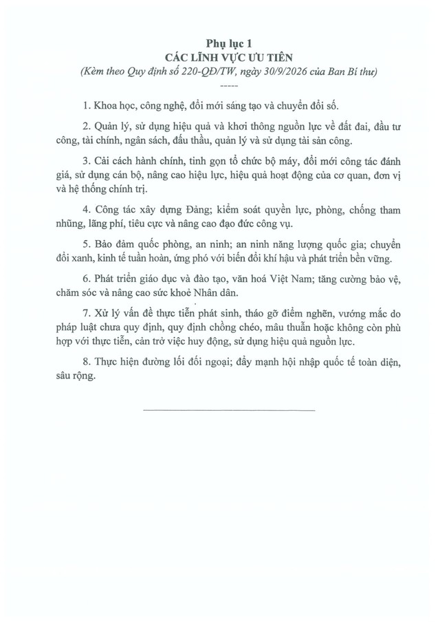 Quy định số 220-QĐ/TW của Ban Bí thư về cơ chế tôn vinh, trọng dụng và bảo vệ cán bộ dám nghĩ, dám làm- Ảnh 21.