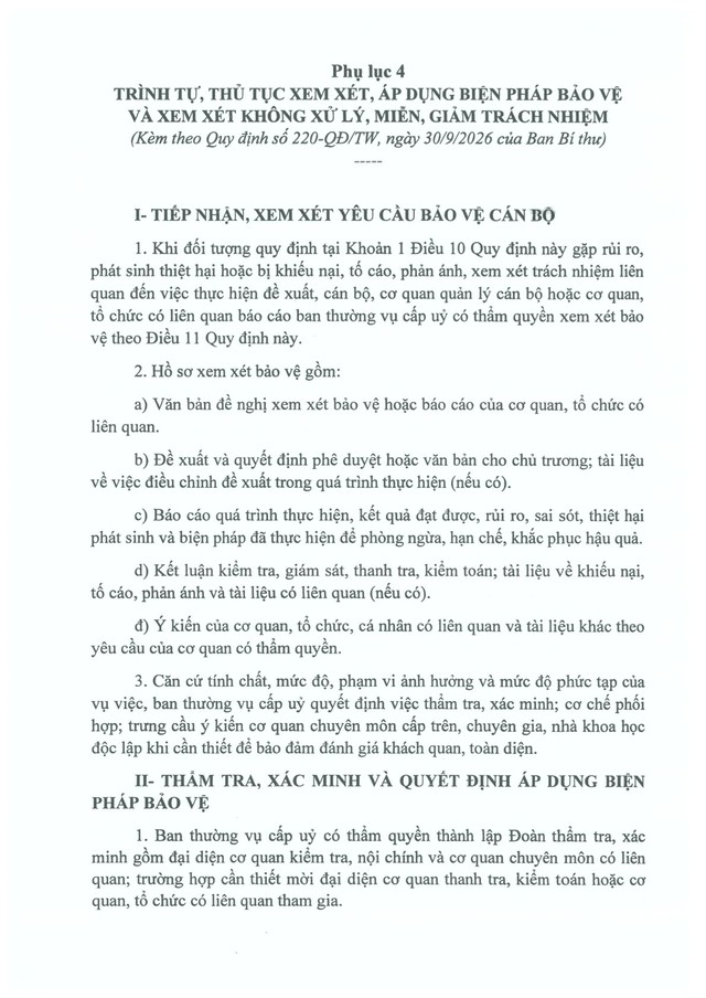 Quy định số 220-QĐ/TW của Ban Bí thư về cơ chế tôn vinh, trọng dụng và bảo vệ cán bộ dám nghĩ, dám làm- Ảnh 28.