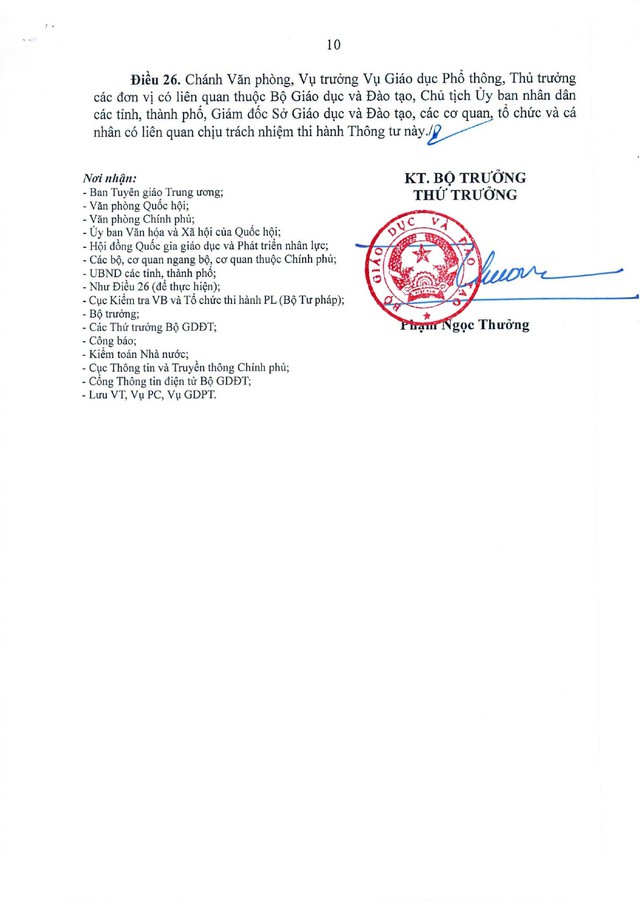 Thông tư 89/2026/TT-BGDĐT sửa đổi, bổ sung quy định về đánh giá học sinh- Ảnh 12.