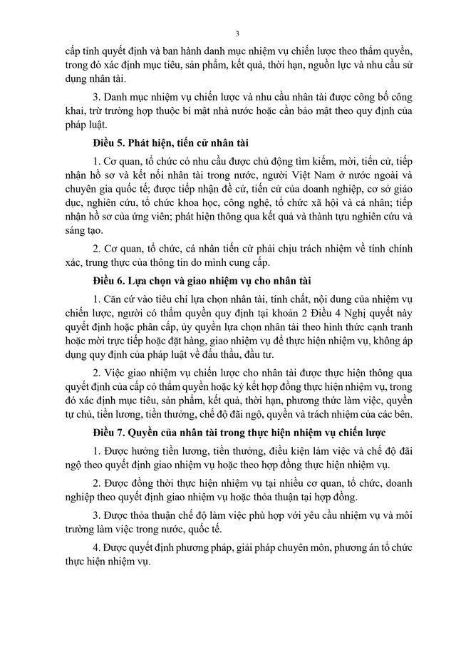 Dự thảo Nghị quyết quy định cơ chế, chính sách đặc biệt về công tác nhân tài- Ảnh 3.