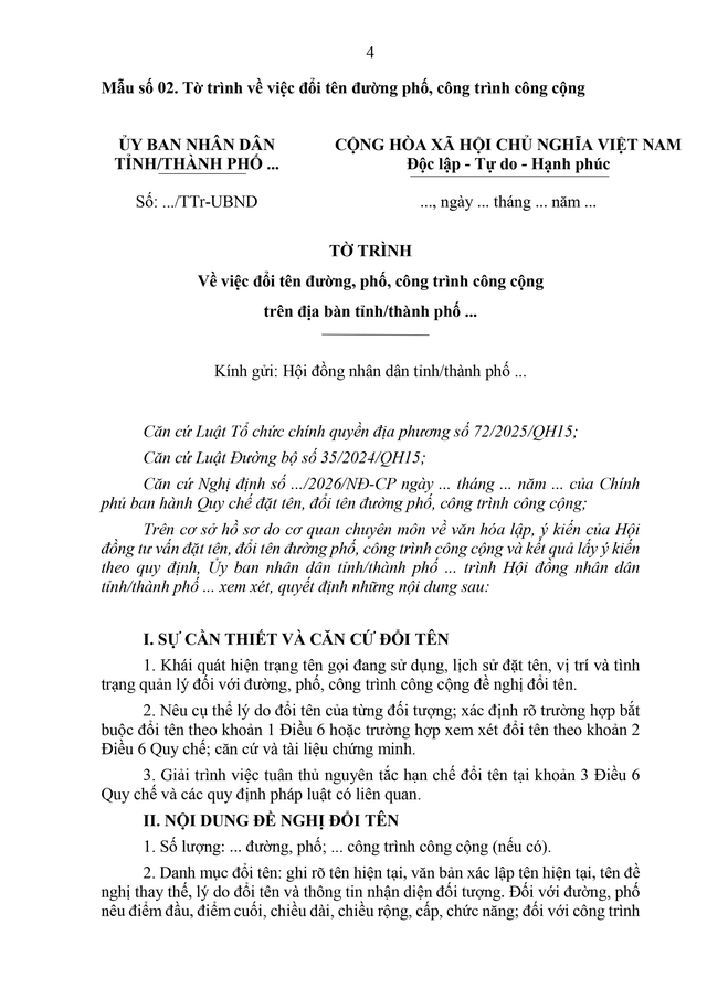 Đề xuất các trường hợp phải đổi tên đường phố, công trình công cộng- Ảnh 20.