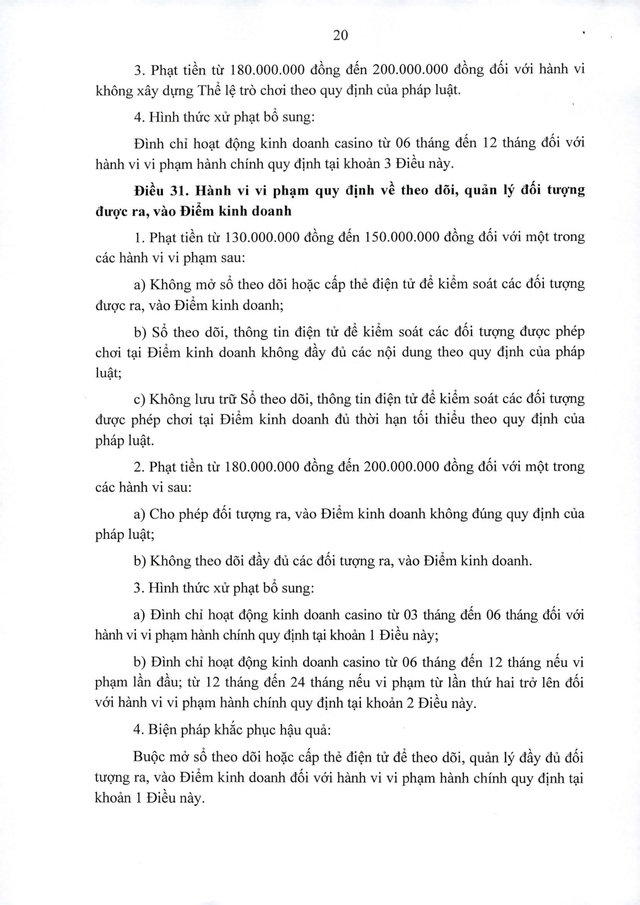 Quy định xử phạt vi phạm hành chính lĩnh vực kinh doanh đặt cược, trò chơi có thưởng- Ảnh 20.