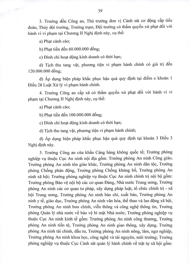 Quy định xử phạt vi phạm hành chính lĩnh vực kinh doanh đặt cược, trò chơi có thưởng- Ảnh 39.