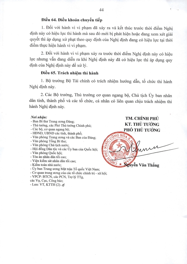 Quy định xử phạt vi phạm hành chính lĩnh vực kinh doanh đặt cược, trò chơi có thưởng- Ảnh 44.