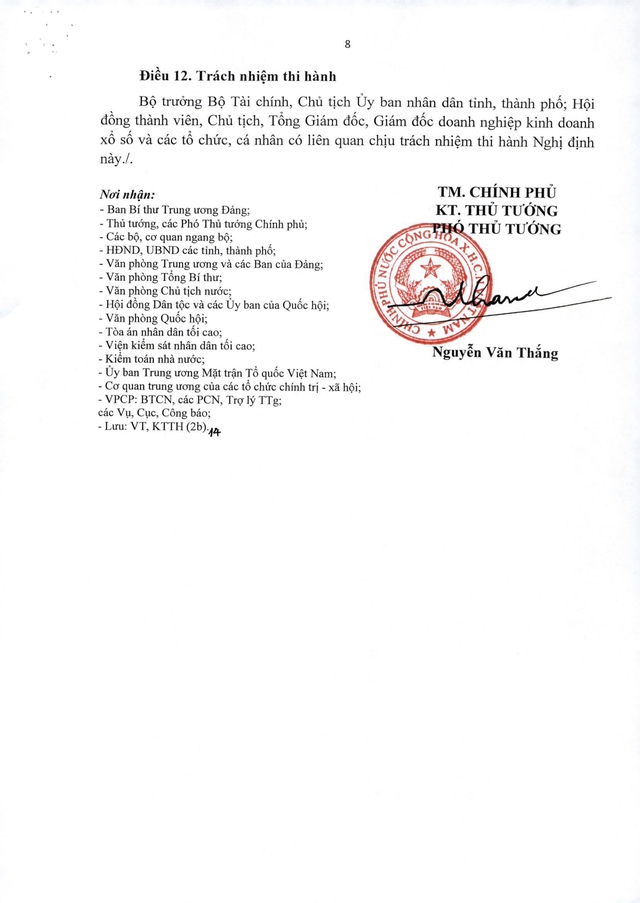 Nghị định 394/2026/NĐ-CP Quy định về cơ chế quản lý tài chính với doanh nghiệp kinh doanh xổ số - Ảnh 8.