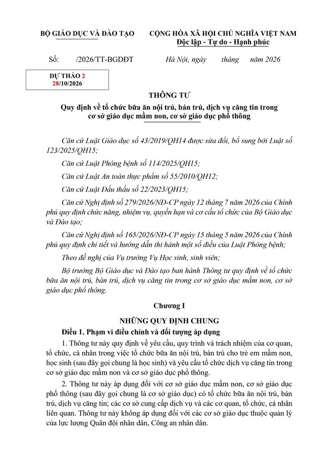 Chuẩn hóa quy trình tổ chức, bảo đảm an toàn và chất lượng bữa ăn nội trú, bán trú - Ảnh 1.
