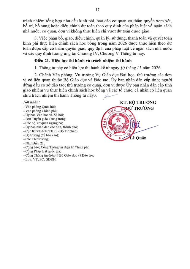 Thông tư số 80/2026/TT-BGDĐT quy định chi tiết chính sách học bổng theo Nghị định số 179/2026/NĐ-CP- Ảnh 17.