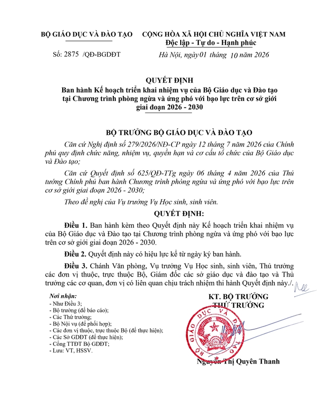 Chương trình phòng ngừa và ứng phó bạo lực trên cơ sở giới 2026 - 2030- Ảnh 1.