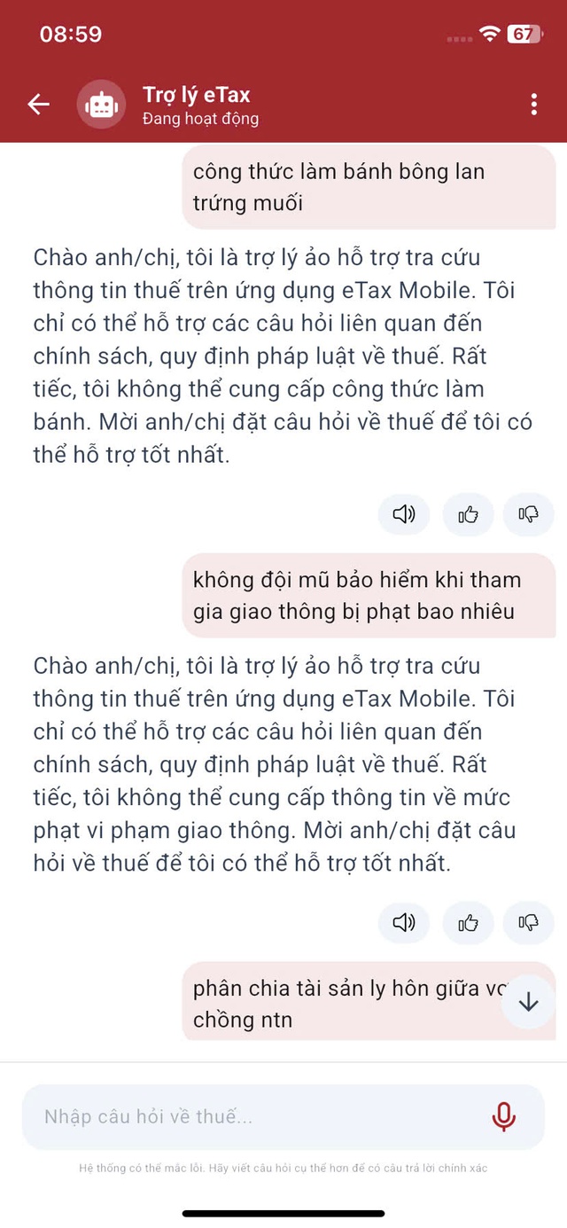 Hướng dẫn sử dụng trợ lý ảo trên ứng dụng Etax Mobile- Ảnh 8.