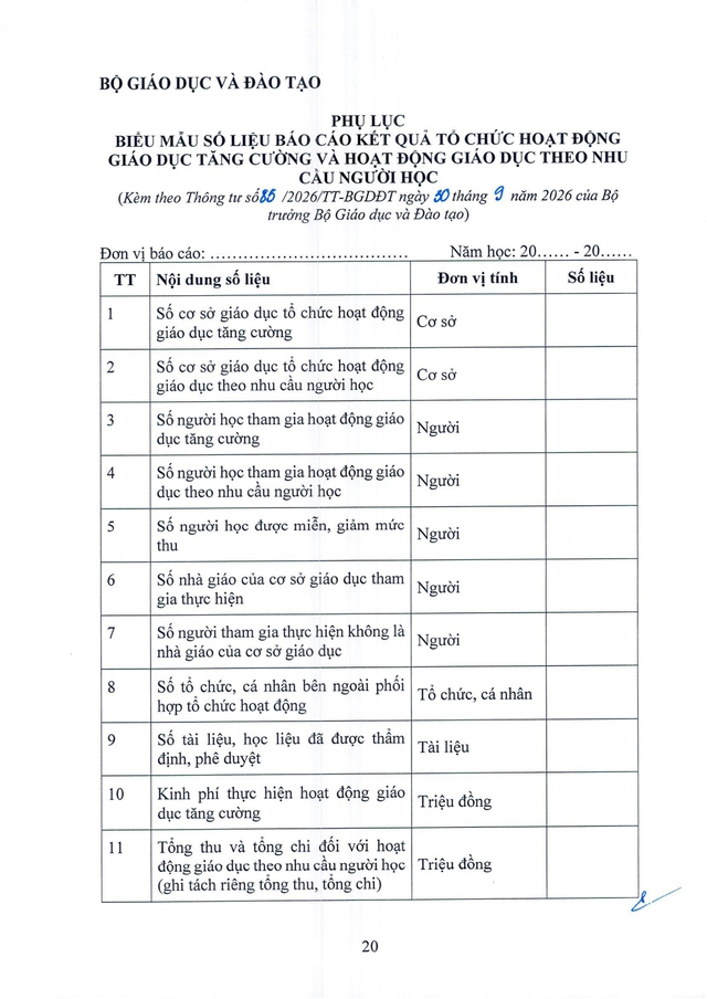 TOÀN VĂN: Thông tư 85/2026/TT-BGDĐT quy định về tổ chức hoạt động giáo dục tăng cường và hoạt động giáo dục theo nhu cầu người học- Ảnh 20.