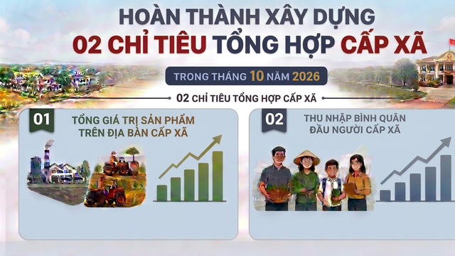 Hoàn thành xây dựng 02 chỉ tiêu tổng hợp cấp xã trong tháng 10/2026- Ảnh 1.