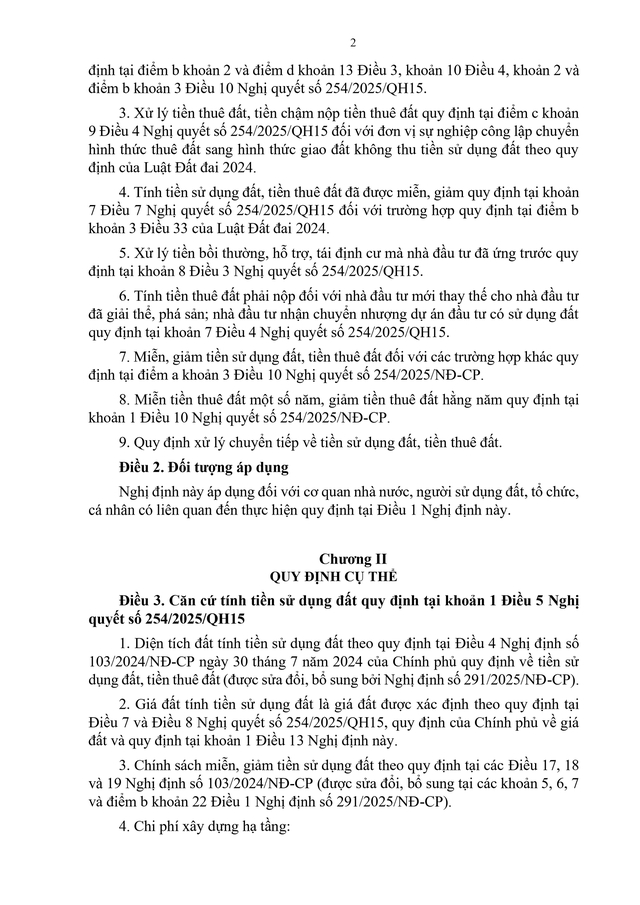 TOÀN VĂN: Nghị định 50/2026/NĐ-CP quy định chi tiết Nghị quyết 254/2025/QH15 tháo gỡ khó khăn, vướng mắc về tiền sử dụng đất, tiền thuê đất- Ảnh 4.