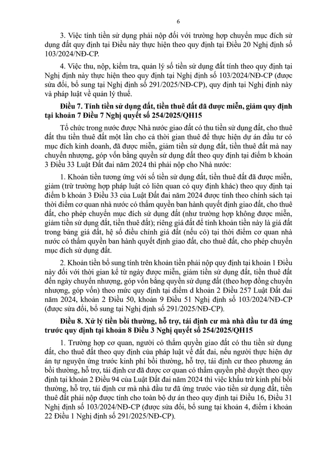 TOÀN VĂN: Nghị định 50/2026/NĐ-CP quy định chi tiết Nghị quyết 254/2025/QH15 tháo gỡ khó khăn, vướng mắc về tiền sử dụng đất, tiền thuê đất- Ảnh 8.