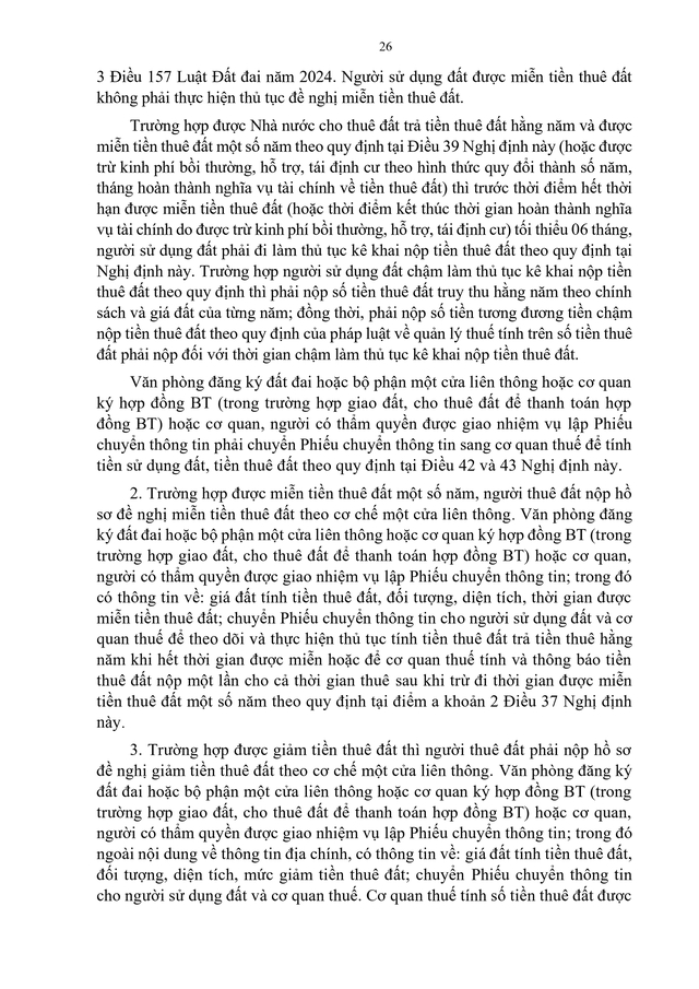 TOÀN VĂN: Nghị định 50/2026/NĐ-CP quy định chi tiết Nghị quyết 254/2025/QH15 tháo gỡ khó khăn, vướng mắc về tiền sử dụng đất, tiền thuê đất- Ảnh 28.