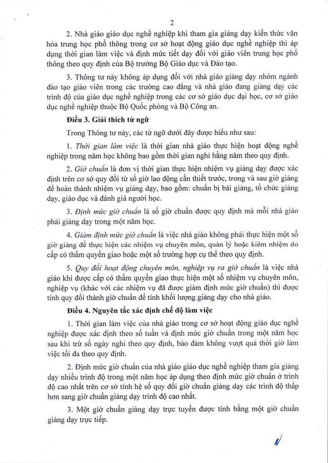 Thông tư 05/2026/TT-BGDĐT quy định chế độ làm việc đối với nhà giáo giáo dục nghề nghiệp- Ảnh 2. Thông tư 05/2026/TT-BGDĐT quy định chế độ làm việc đối với nhà giáo giáo dục nghề nghiệp- Ảnh 2.