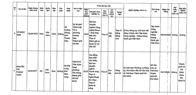 DANH SÁCH NHỮNG NGƯỜI ỨNG CỬ ĐẠI BIỂU QUỐC HỘI KHÓA XVI TẠI TP HCM- Ảnh 11.