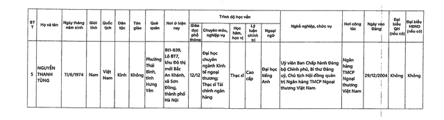 DANH SÁCH NHỮNG NGƯỜI ỨNG CỬ ĐẠI BIỂU QUỐC HỘI KHÓA XVI TẠI TP HCM- Ảnh 35.