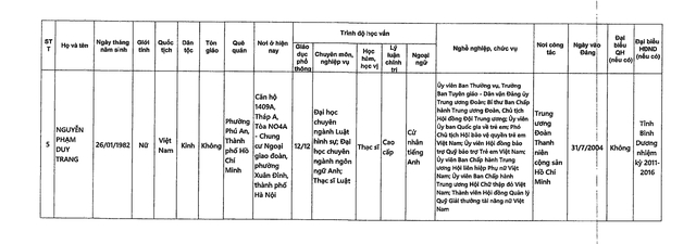 DANH SÁCH NHỮNG NGƯỜI ỨNG CỬ ĐẠI BIỂU QUỐC HỘI KHÓA XVI TẠI TP HCM- Ảnh 6.