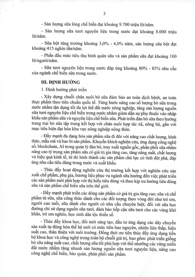 TOÀN VĂN: Quyết định số 309/QĐ-TTg phê duyệt Chiến lược phát triển ngành sữa giai đoạn đến năm 2030 - 2045- Ảnh 5.