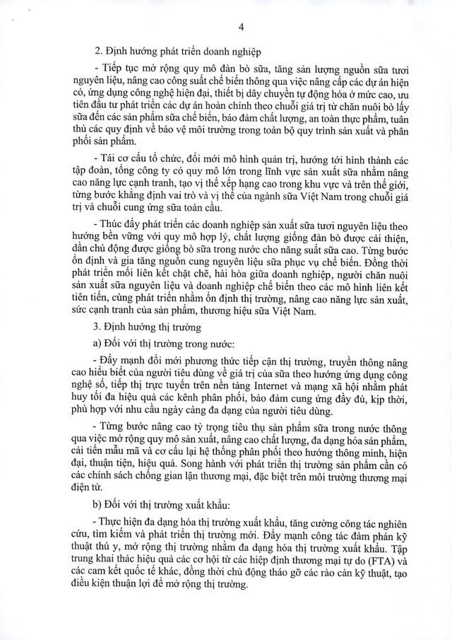 TOÀN VĂN: Quyết định số 309/QĐ-TTg phê duyệt Chiến lược phát triển ngành sữa giai đoạn đến năm 2030 - 2045- Ảnh 6.