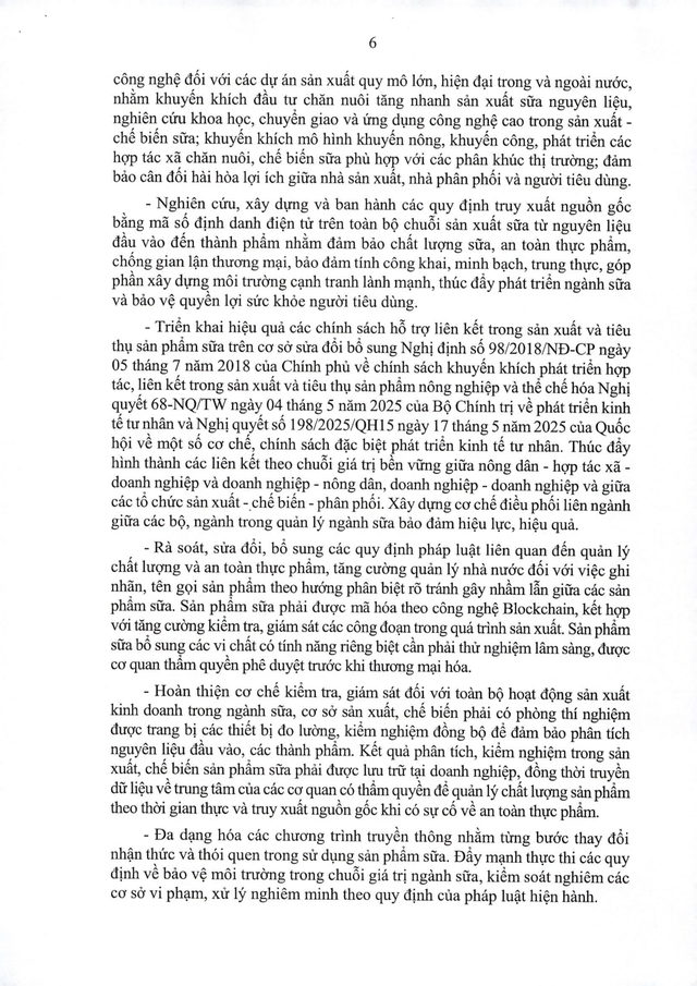 TOÀN VĂN: Quyết định số 309/QĐ-TTg phê duyệt Chiến lược phát triển ngành sữa giai đoạn đến năm 2030 - 2045- Ảnh 8.