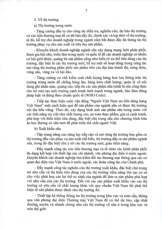 TOÀN VĂN: Quyết định số 309/QĐ-TTg phê duyệt Chiến lược phát triển ngành sữa giai đoạn đến năm 2030 - 2045- Ảnh 9.