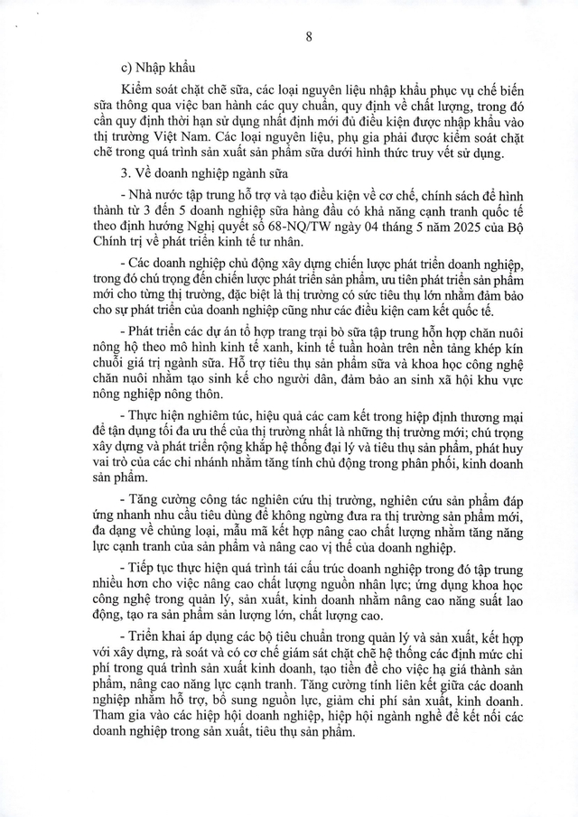 TOÀN VĂN: Quyết định số 309/QĐ-TTg phê duyệt Chiến lược phát triển ngành sữa giai đoạn đến năm 2030 - 2045- Ảnh 10.