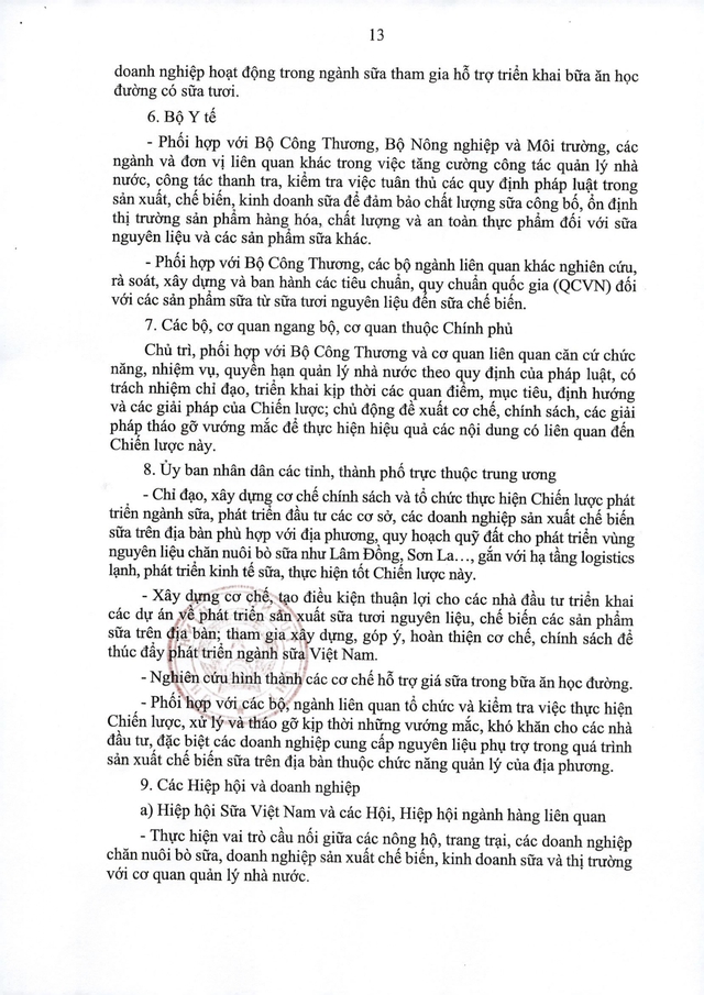 TOÀN VĂN: Quyết định số 309/QĐ-TTg phê duyệt Chiến lược phát triển ngành sữa giai đoạn đến năm 2030 - 2045- Ảnh 15.