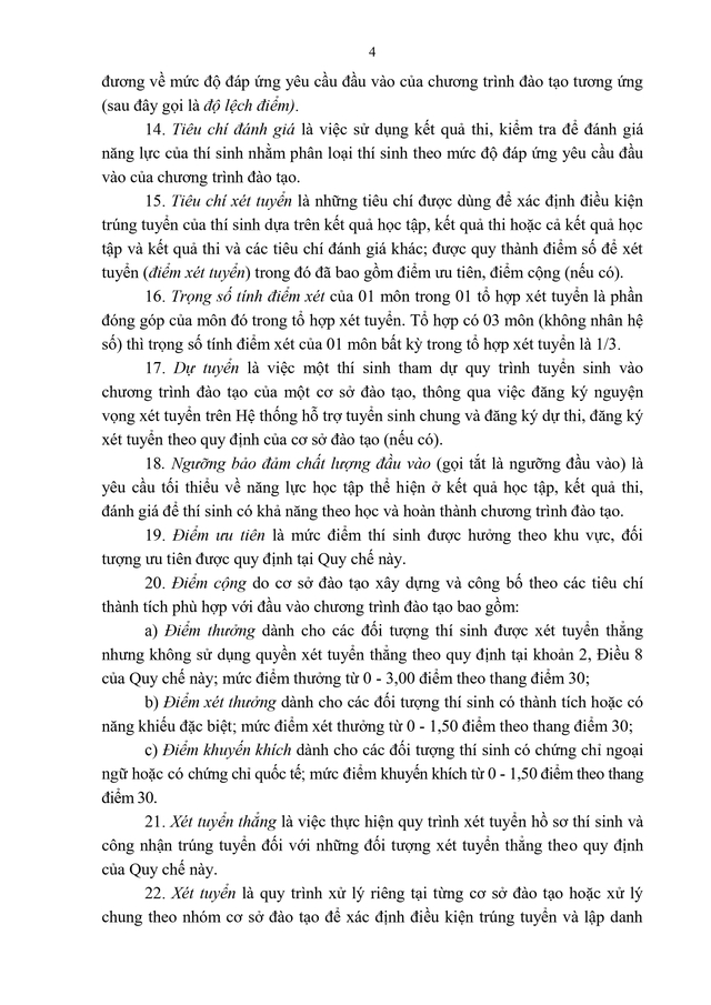 TOÀN VĂN: Thông tư 06/2026/TT-BGDĐT quy chế tuyển sinh đào tạo Đại học, cao đẳng giáo dục mầm non- Ảnh 6.